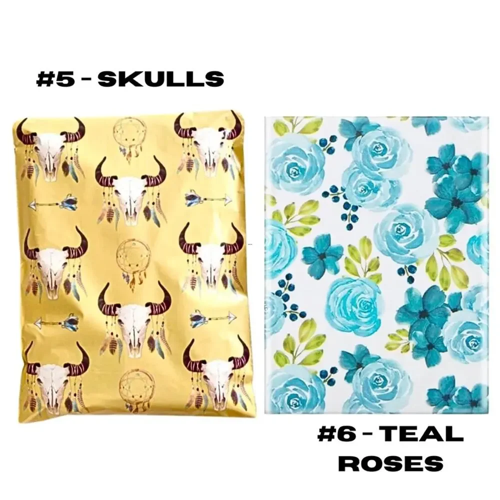 30 Colorful Poly Mailers Pack ~ Choose Your Prints